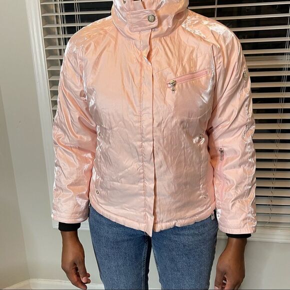 Revolve NILS iridescent Pink Ski Jacket Puffer Coat - Picture 3 of 16